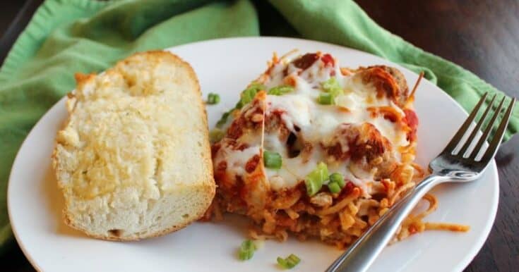 Spaghetti and Meatball Casserole