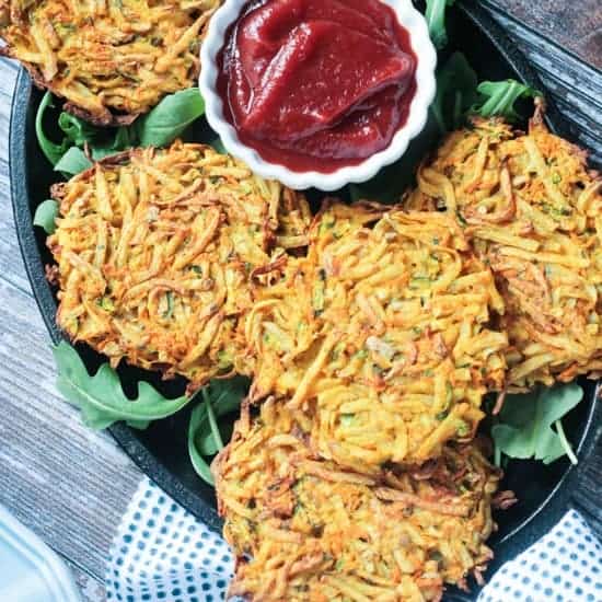 Veggie Potato Fritters (Baked, Not Fried!)