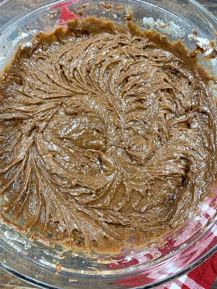 Brownie mixture in a bowl