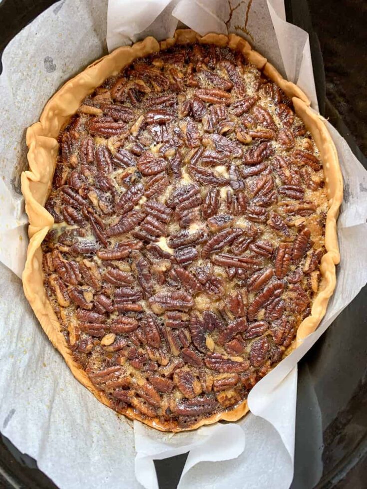 Pecan pie in a slow cooker