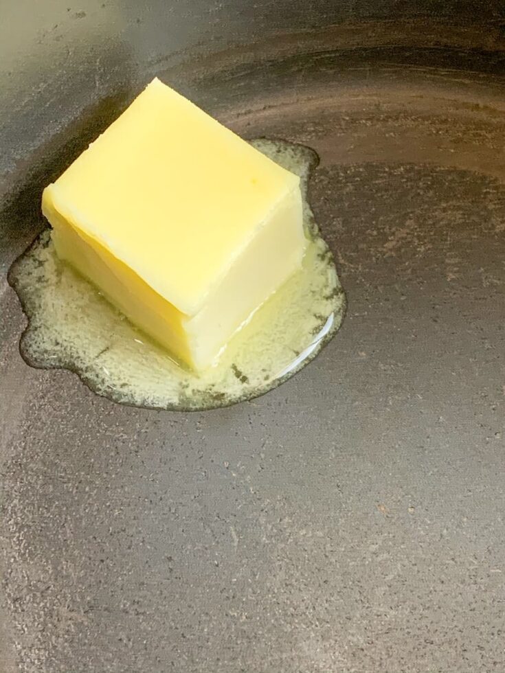 Butter melting in a saucepan