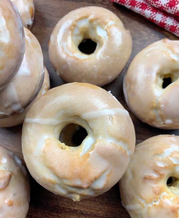 Sour cream doughnuts on the counter