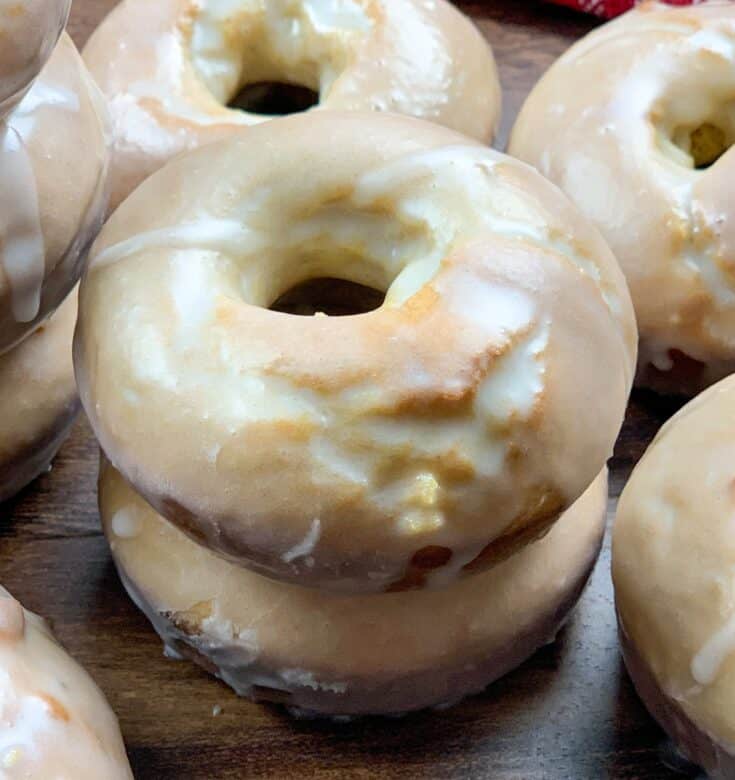 Donuts stacked on top of each other