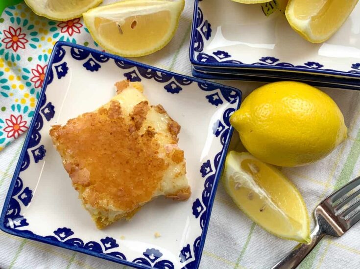 Chess squares on a plate with sliced lemons