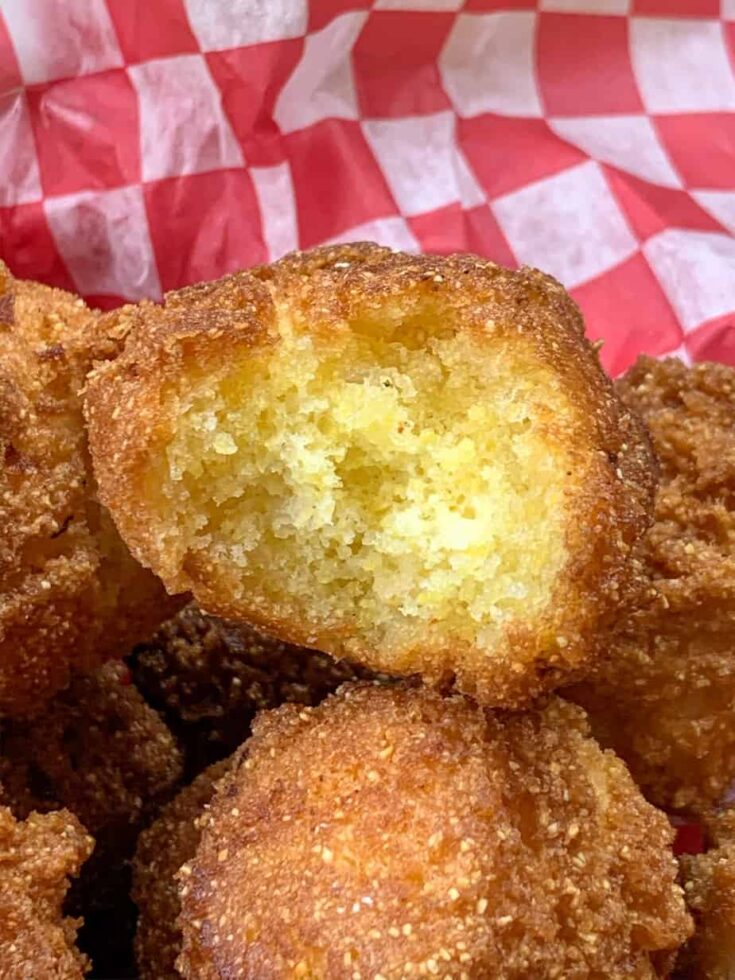 Taking a bite out of a hush puppy 